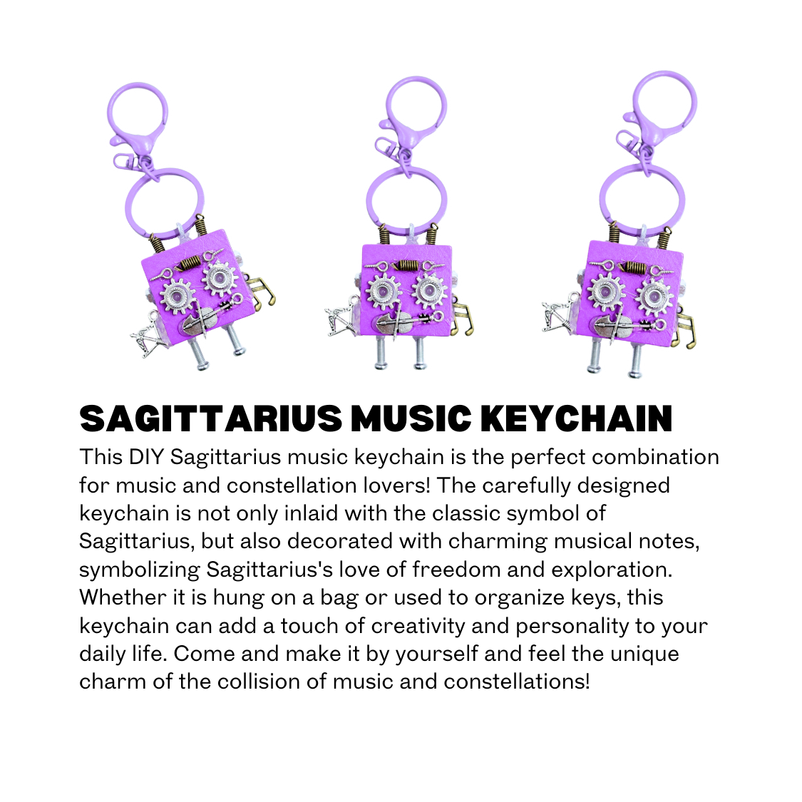 SAGITTARIUS MUSIC KEYCHAIN