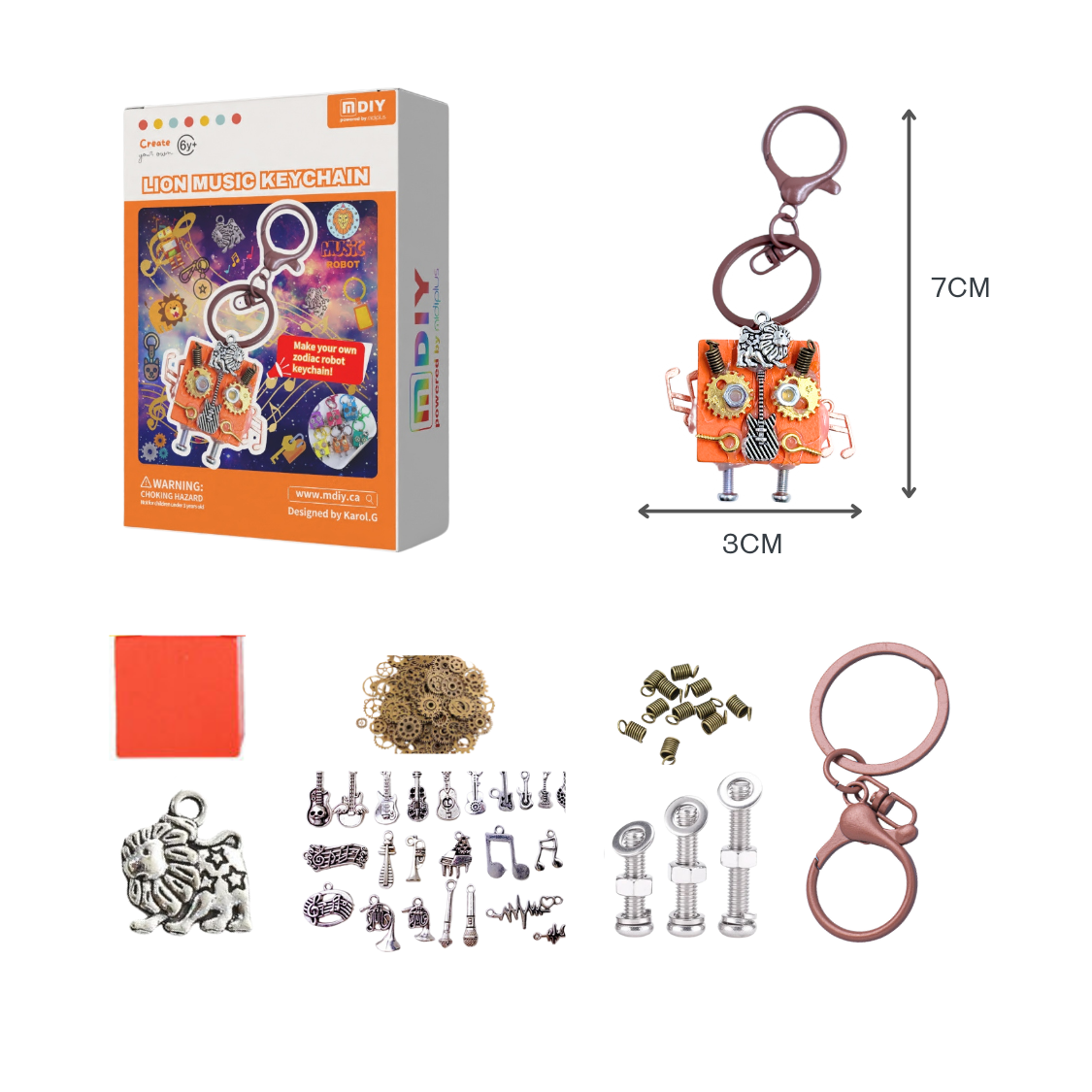 LION MUSIC KEYCHAIN