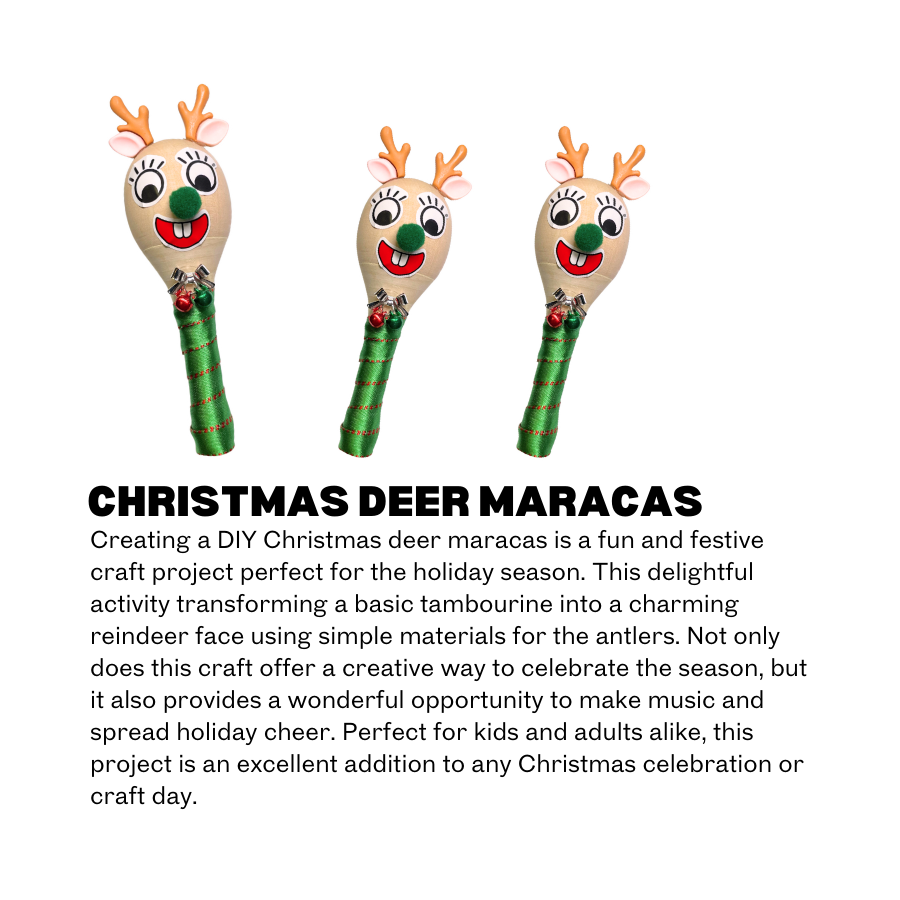 CHRISTMAS DEER MARACAS