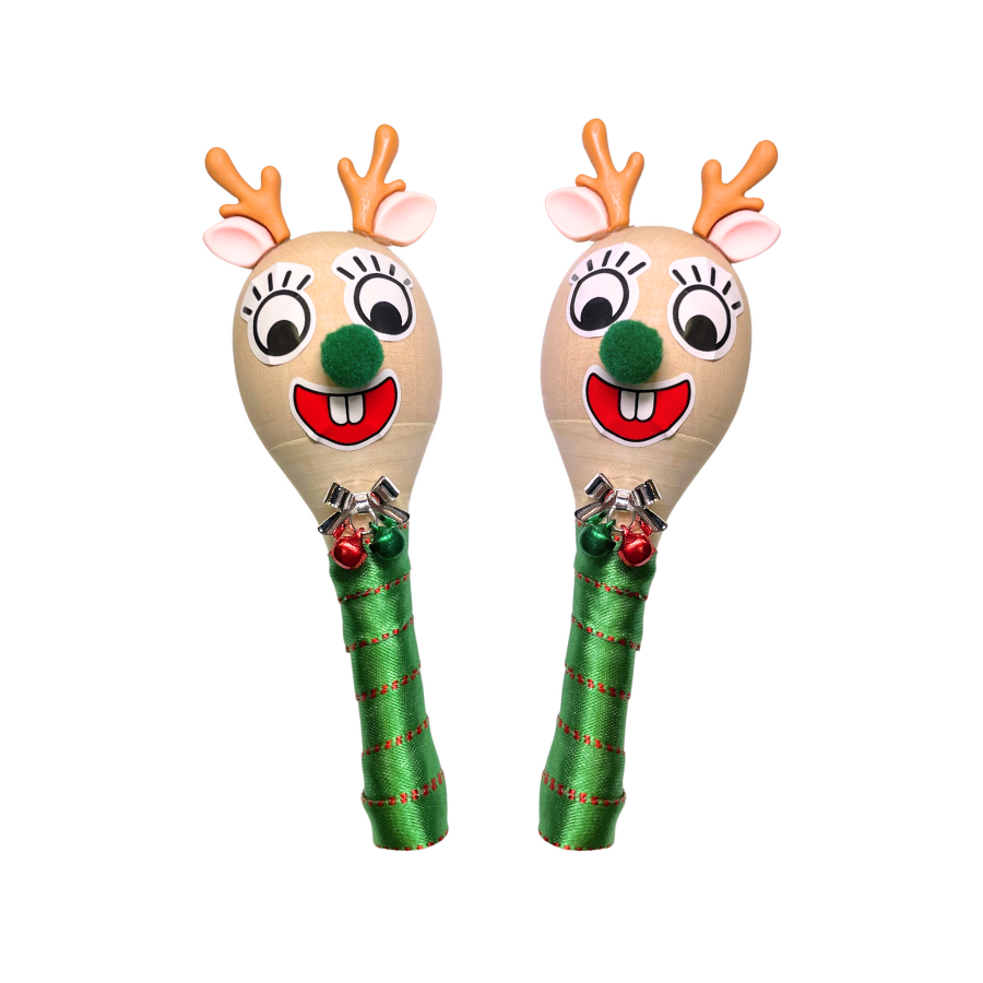 CHRISTMAS DEER MARACAS