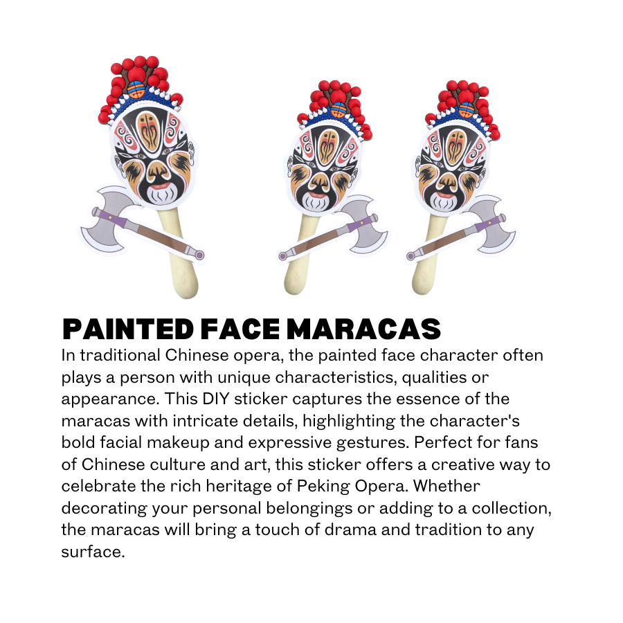 PAINTED FACE MARACAS