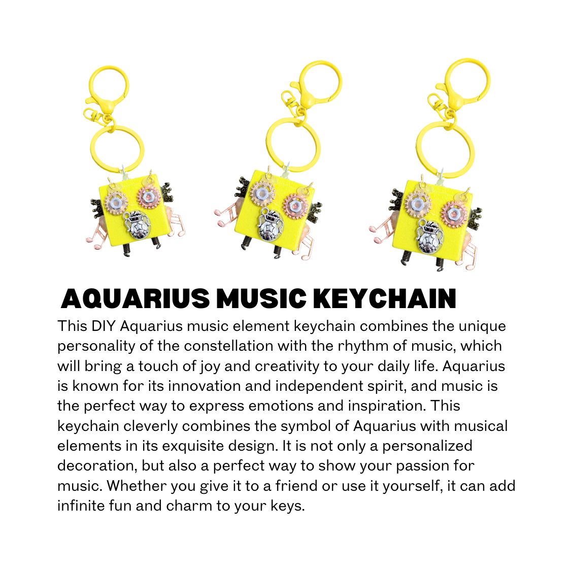 AQUARIUS MUSIC KEYCHAIN
