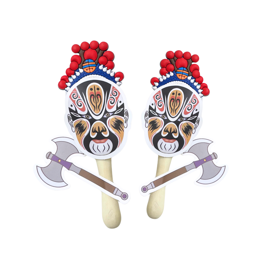 PAINTED FACE MARACAS
