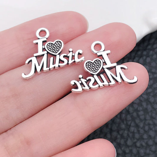 Z1028 SILVER I LOVE MUSIC